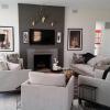 Finished living room and fireplace