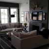 Finished living room and fireplace