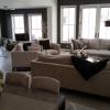 New living room with French doors to new portal.