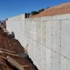Concrete walls after forms removed